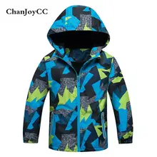 Chanjoycc Демисезонный Лидер продаж Детская Куртки Обувь для мальчиков с длинным рукавом Мода ветро-и Водонепроницаемый Кашемир теплая верхняя одежда