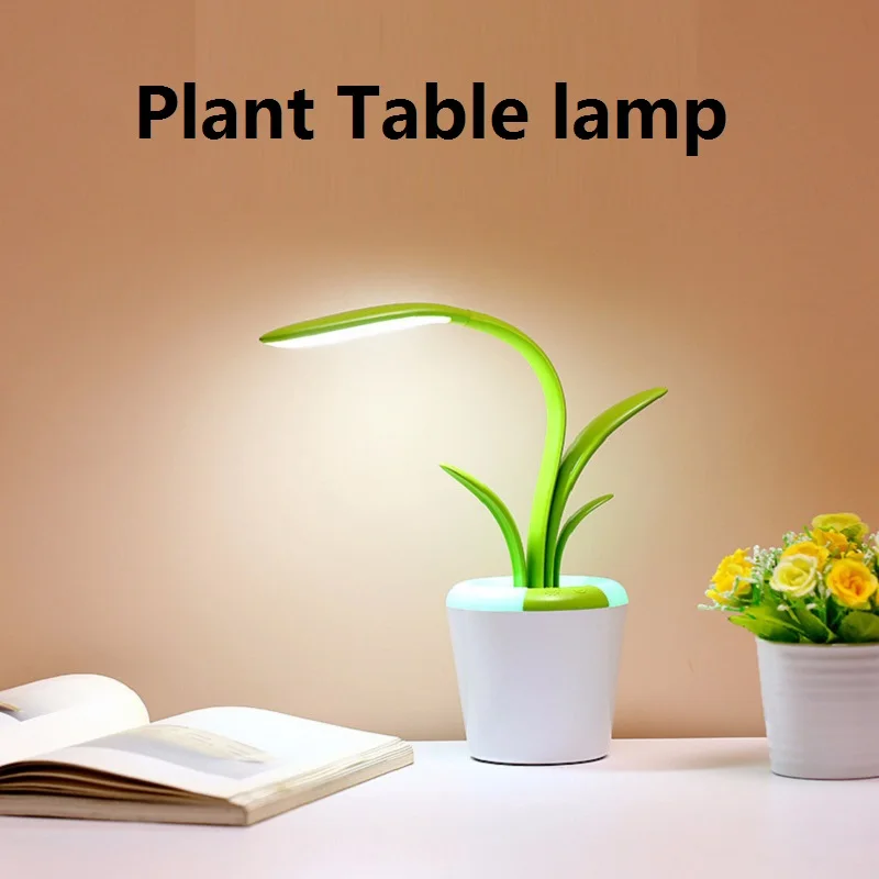 Rechargeable Desk Lamp 7 Color Plant Table lamp Wireless LED Reading
Light with 3-Level Dimmer night light Badroom light