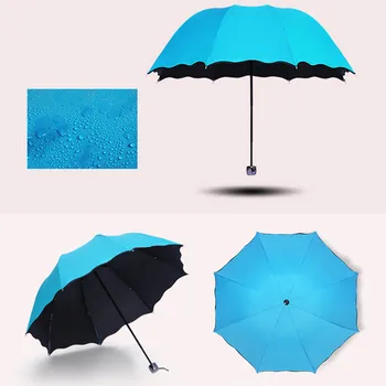 

Newly Folding Umbrella Bloom Flower in Rain Water Windproof Sunshade for Outdoor Sports Anti-UV Parasol