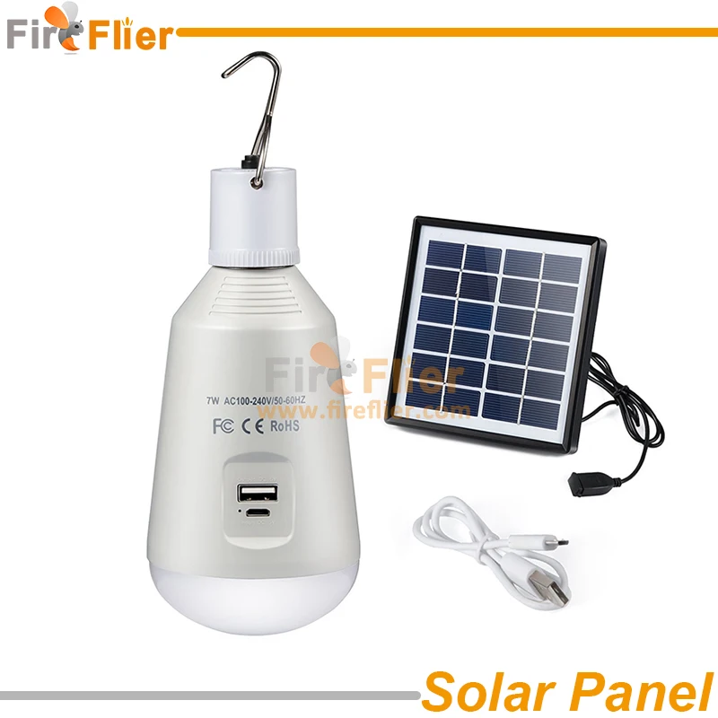 rechargeable led bulb panel solar