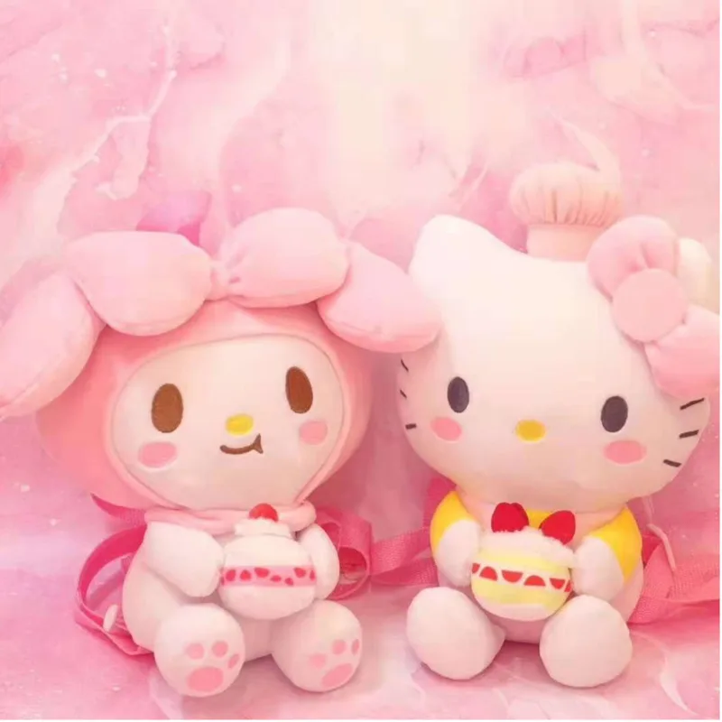 Милый мультфильм большой рисунок «Hello Kitty» мой музыкальный Плюшевый Рюкзак Мягкая Животные куклы мешок детей школьный для девочек Подарки