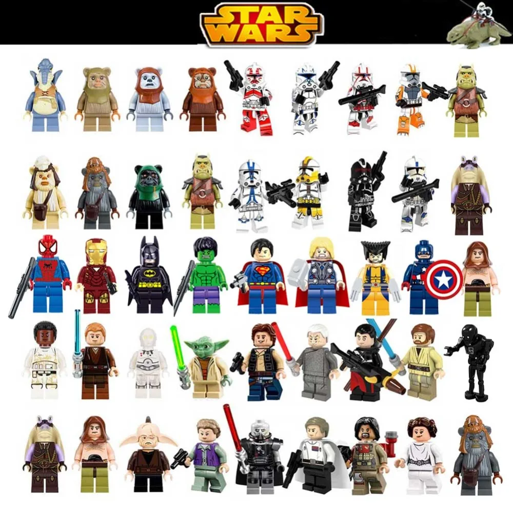 

Single Sale Star Wars Building Block Han Solo Anakin Darth Vader Yoda Jar Chewbacca Toys Compatible legoINGl Starwars Figures