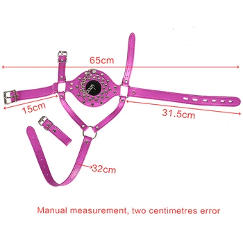 SM Toys Funnel Mouth Enema Bondage Sex Toys For Woman Mouth Gag Leather Binding Adult Sex Toys Adult Slave Games BDSM Sex Tools 3