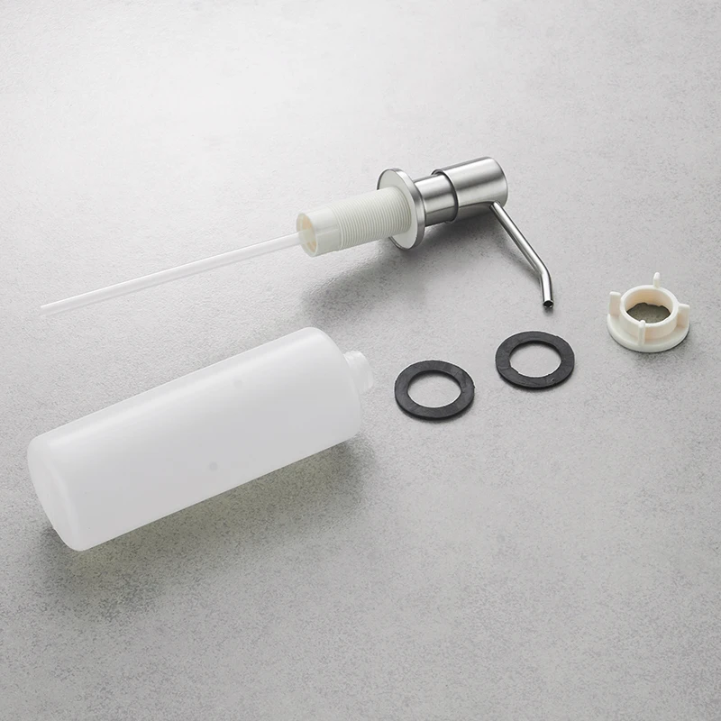 Deck Mounted Kitchen 400ml Soap Dispensers Stainless Steel Pump Chrome Finished for Kitchen Built in Counter top Dispenser 2309 soap dispenser soap pump soap dispenser head