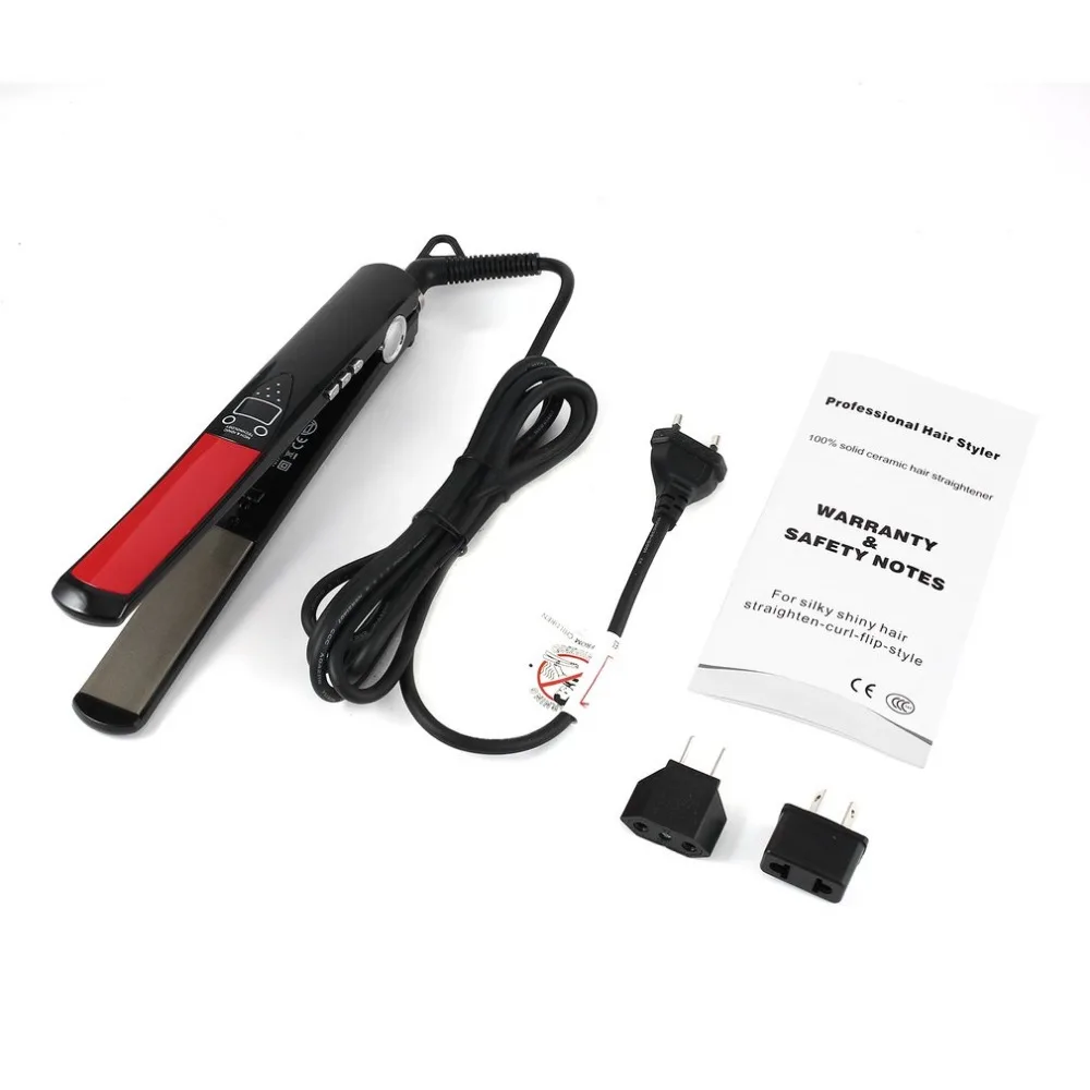 

L173 Professional Hair Styler Solid Ceramic Hair Straightener for Silky Shiny Hair Straighten-Curl-Flip Style Home Hair Salon