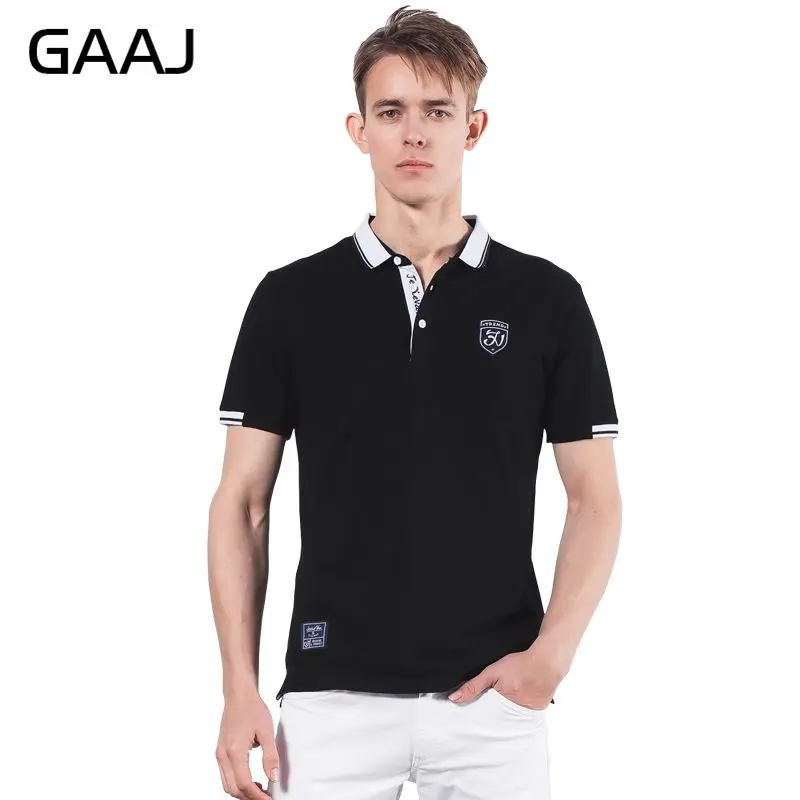 GAAJ 2017 New Brand Polo Summer Cotton Men Polos Shirt Black Red White