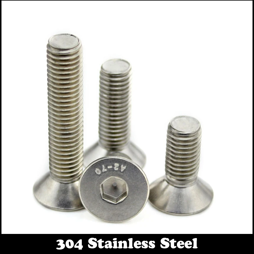 M6 * 12 M6x12 14 M6x14 304 316 нержавеющая сталь SS DIN7991 болт Внутренняя шестигранная розетка