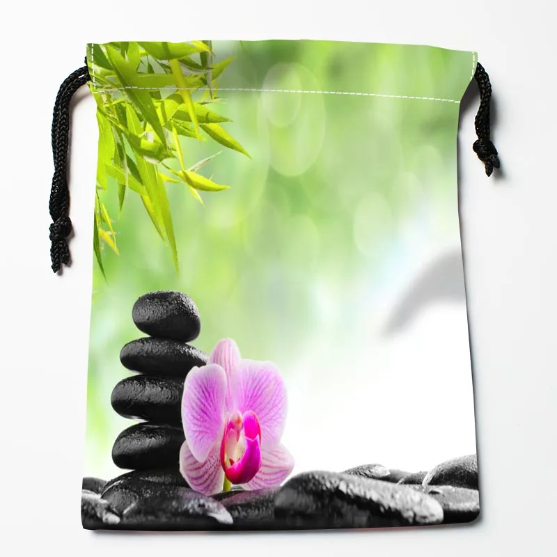 Новое поступление камень и цветок шнурок сумки на заказ сумки для хранения, с принтом подарок более размеры 27 x см 35 см DIY ваша фотография