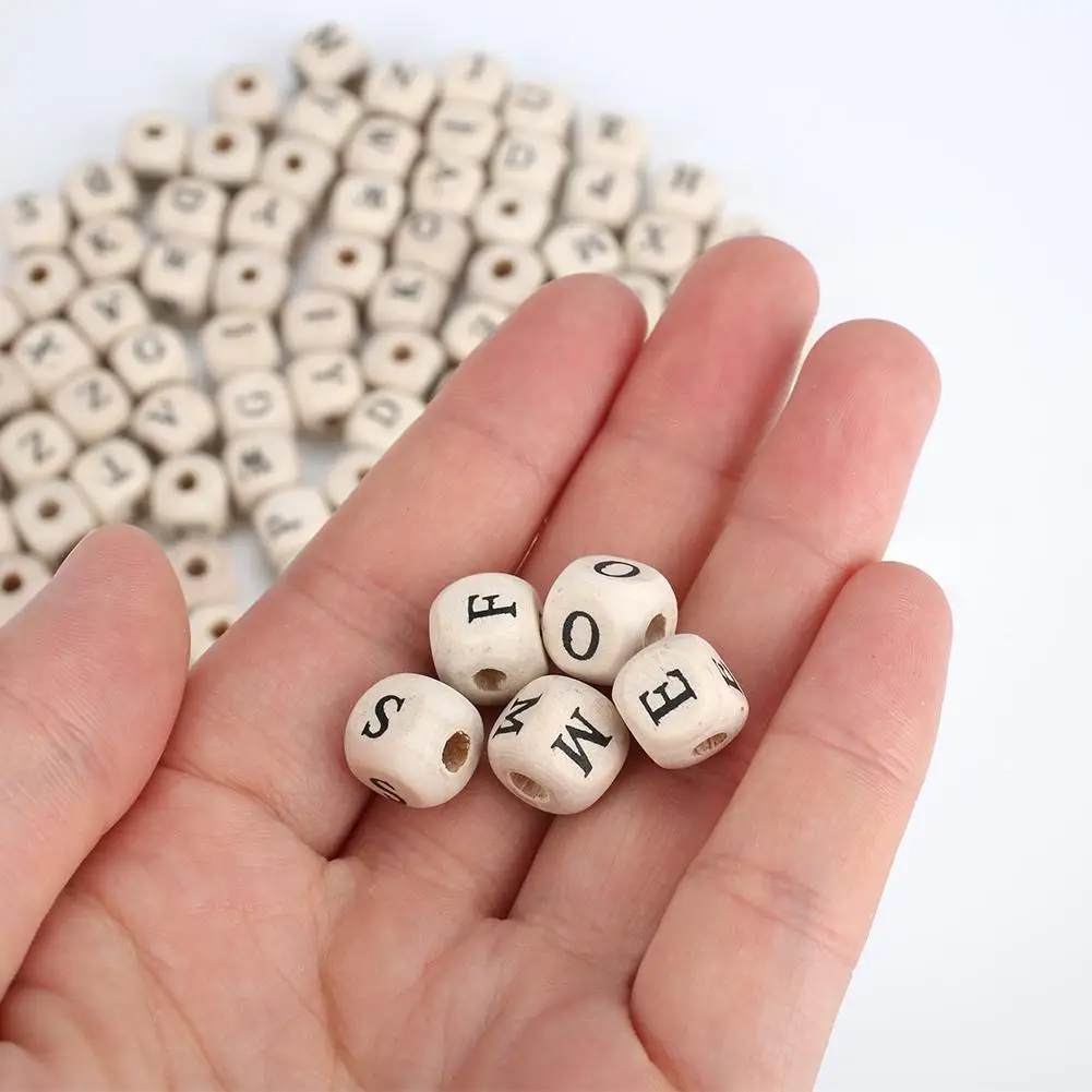 

1 Set Alphabet Beads Silicone Beads Food Grade Teether Dice Nontoxic Small Safe