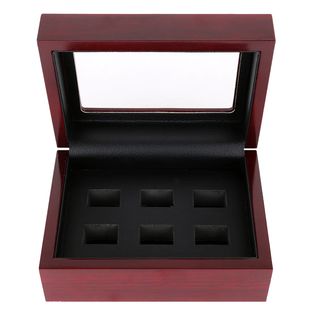 

Jewelry Collection With Holes Gift Organizer Championship Ring Durable Wooden Display Box Universal Storage Case Vintage Home