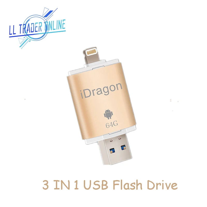LL TRADER 64GB Pendrive For iPhone iPad iOS Android Mini USB Flash Drive Storage Flash Drive