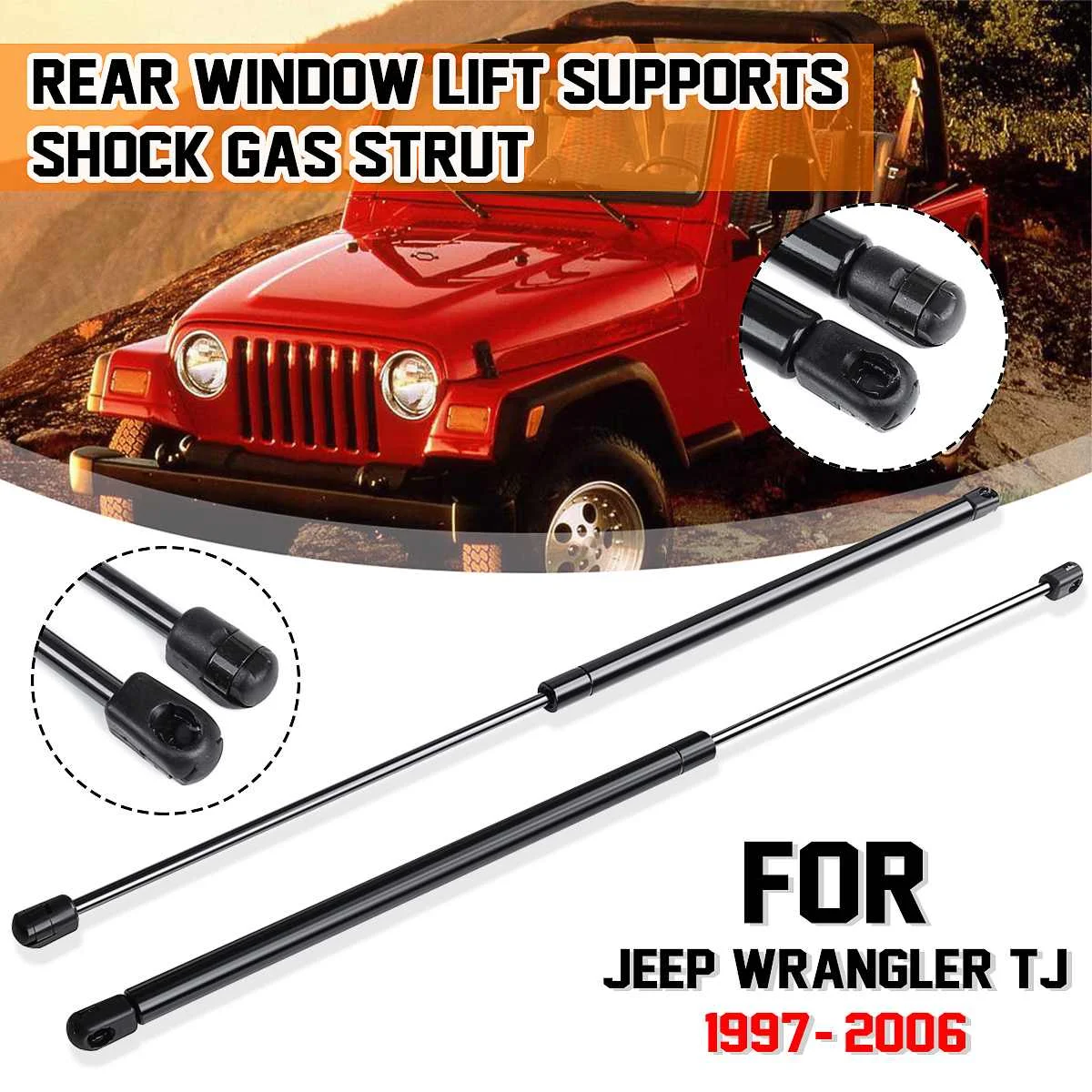 1Set Gas Charged Lift Support Strut Fits Jeep Commander Rear Window Glass