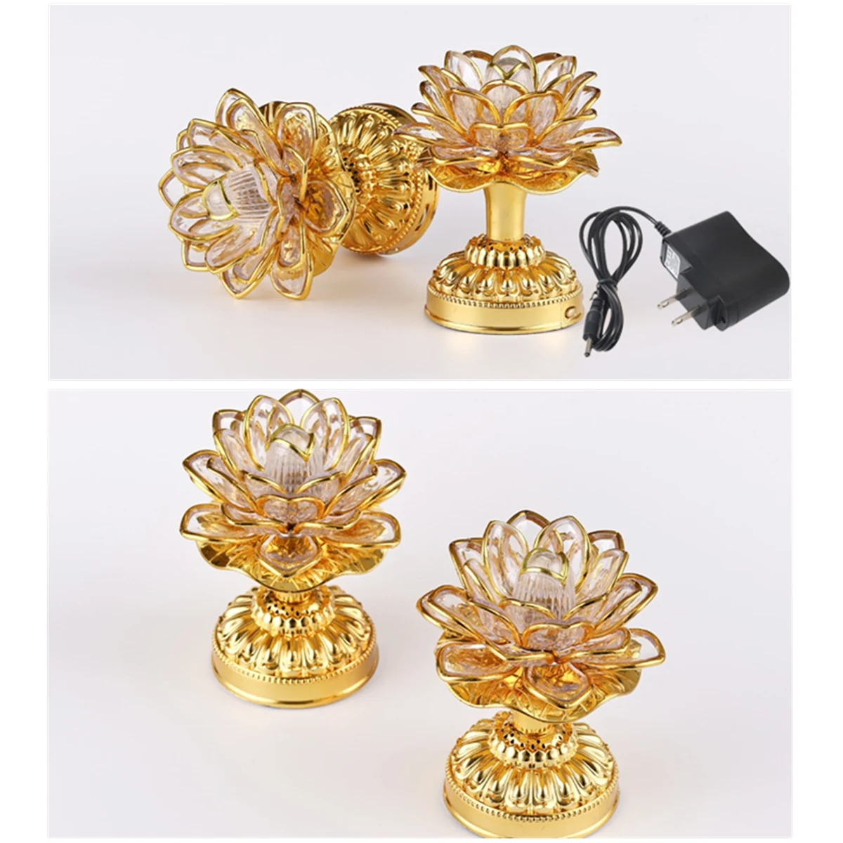 7 цветов лампа-цветок лотоса буддистская молитва лампы 39 буддийские песенки Будда музыкальная машина светодиодный Цвет Изменение Будды свет храма