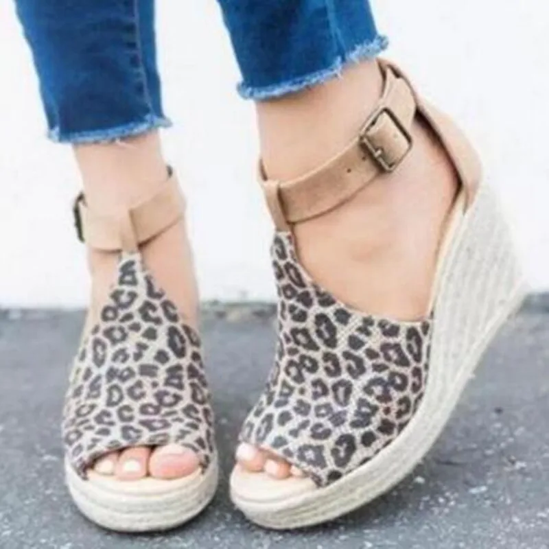 

Platform Women Shoes Summer High Heels Wedges Sandals Gladiator Ladies Black Peep Toe Espadrilles Pumps Big Size Zapatos Mujer