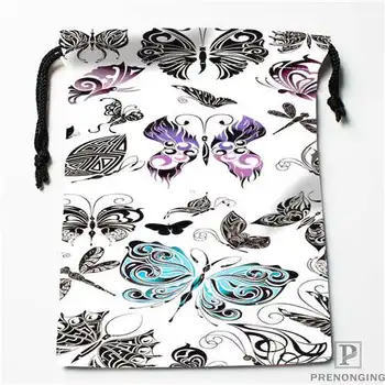 

Custom Printing Blue Butterflys Drawstring Shopping Bags Travel Storage Pouch Swim Hiking Toy Bag Unisex Multi Size18-12-31-13