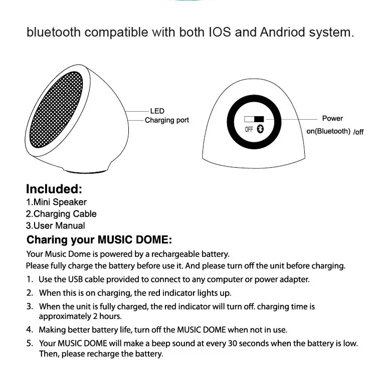 Твердый деревянный полушарие Bluetooth динамик индивидуальный подарок аудио мини Bluetooth беспроводной динамик для музыкального купола