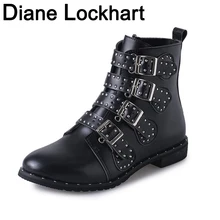 New Brand PU leather Motorcycle boots Biker Shoes Women Pointed Snow Boots Brand Shoe Famous Designer Woman Flats New Brand PU leather Motorcycle boots Biker Shoes Women Pointed Snow Boots Brand Shoe Famous Designer Woman Flats