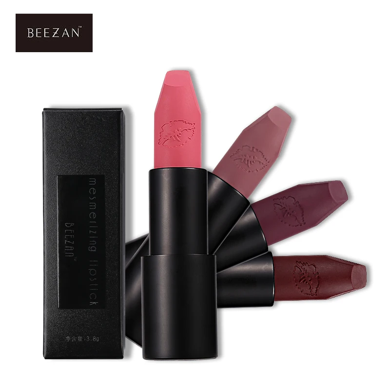 

10 Colors Beezan Velvet Matte Lipstick Moisturizing Waterproof Long-Lasting Pigment Lip Sitck Nude Smooth Rouge Make Up