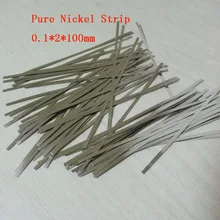 Чистая никелевая лента для исследований, 18650 размер сварки батареи: 0,1*2*100 мм