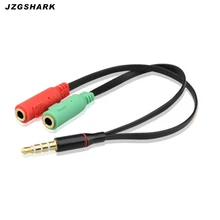 Professional Headphone Adapter Mobile Phone Wire Audio Line Male Female Gaming Headset Music Microphone Black Freeshipping