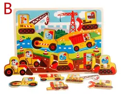 12 компл. Цветные деревянные палочки животные мультфильм формы Peg головоломка обучения игрушки детские головоломки творческие подарки