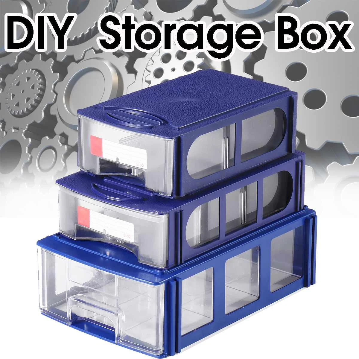 

S/M/L Electronic Component Box Portable DIY Combination Drawer Type Storage Box Tool Packaging Case Jewelry Container Organizer