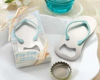 

Free shipping 100 pieces/lot wedding favor--Pop the Top Flip-Flop Bottle Opener Favors