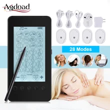 28 режимов Tens Fisioterapia цифровая меридианная физиотерапия инструмент низкочастотная Стимуляция Мышц Массажер для облегчения боли в теле