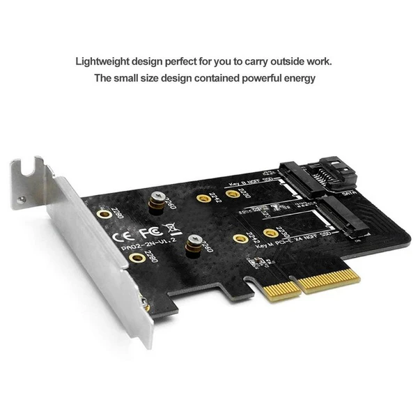 Pa02 Rtk Ngff M.2 в конвертер PCI E адаптер Pci X4 Ssd для 2280 мм B ключ + M черный| |