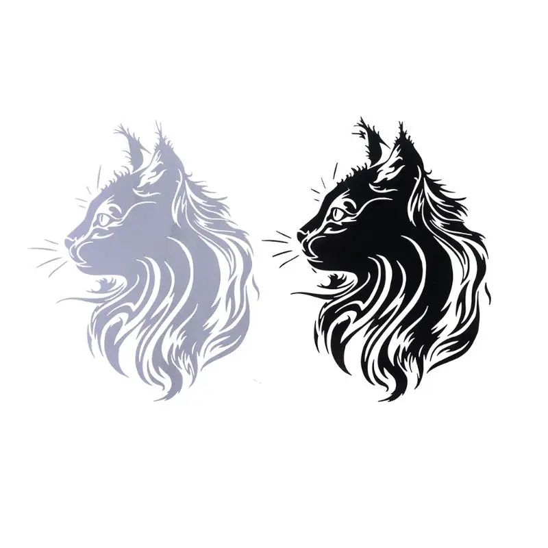 

Creative Pet Cat Car Sticker Vinyl Fation Personality Animal Car Styling Stickers Black/White