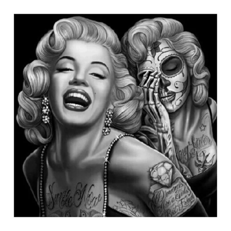 

5D Diy Full Drill Embroidery Square Stone Pearl Diamond Painting Marilyn Monroe Mosaic Christmas Gift Wedding decoration BK