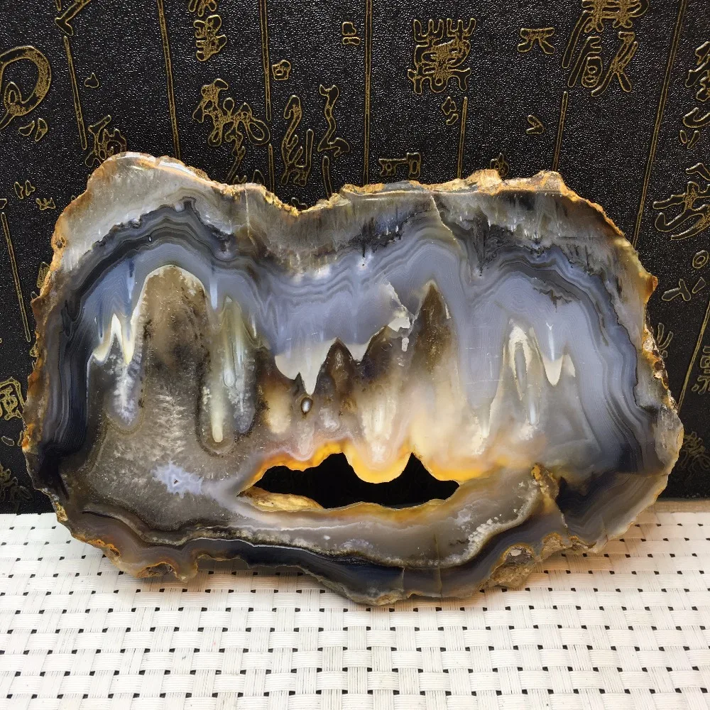 

Amazing natural seaweed agate slice reiki healing energy crystals gemstone Furnishing articles mat as gift for home decoration