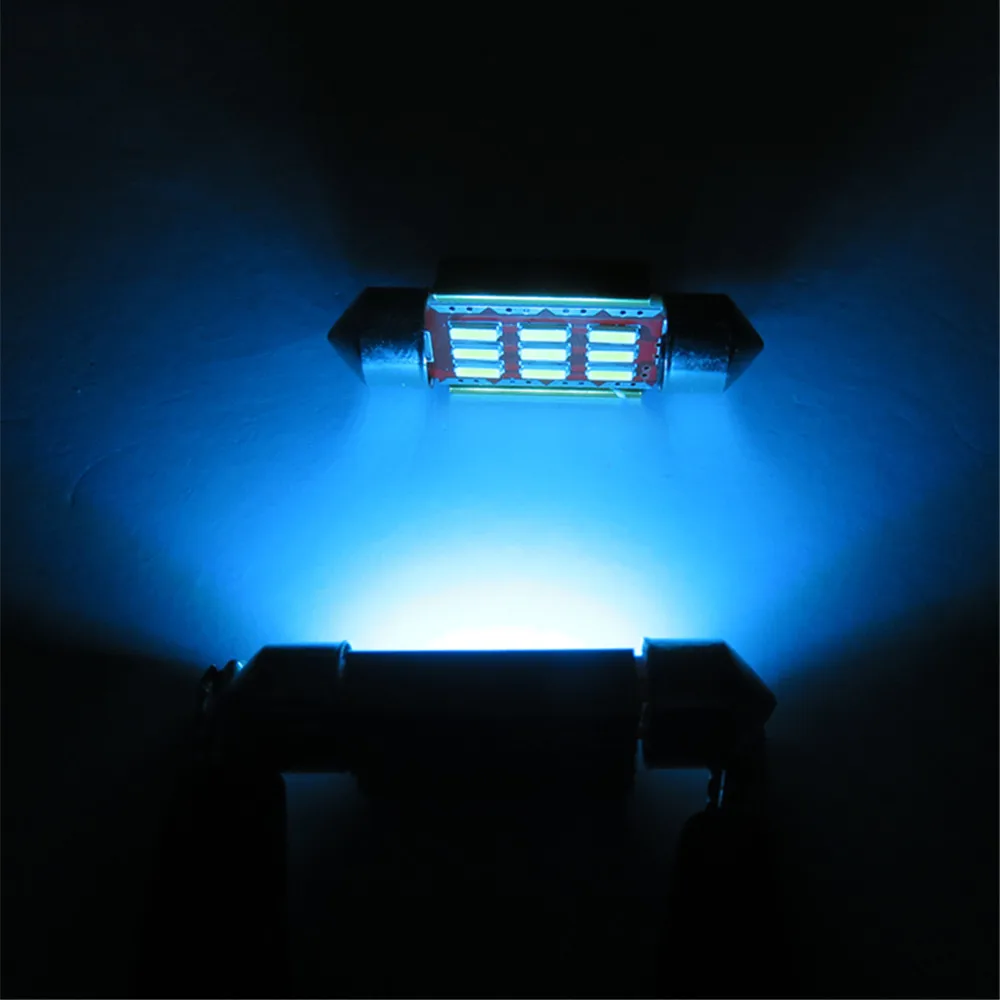 WLJH 4x Led 31 мм CANBUS Festoon автомобильная лампа для внутреннего освещения DE3175 9SMD