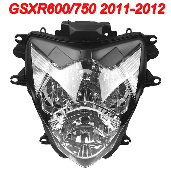 

For 11-12 Suzuki GSXR600 GSXR750 GSXR GSX-R 600 750 Motorcycle Front Headlight Head Light Lamp Headlamp CLEAR 2011 2012