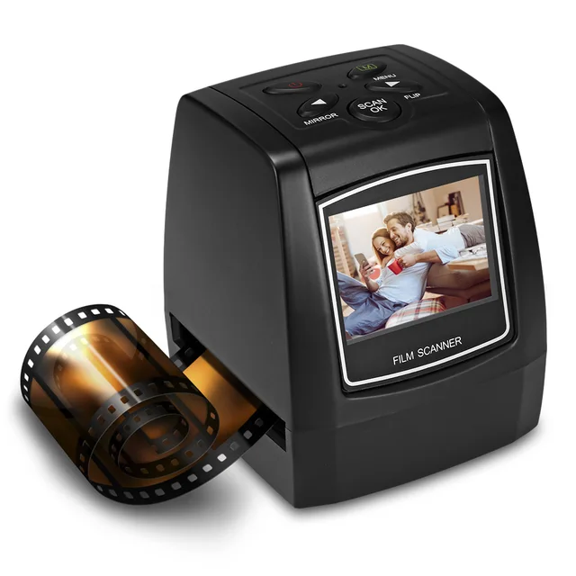 EC718 High resolution 5MP / 10MP 35mm Negative Film Slide Scanner LCD