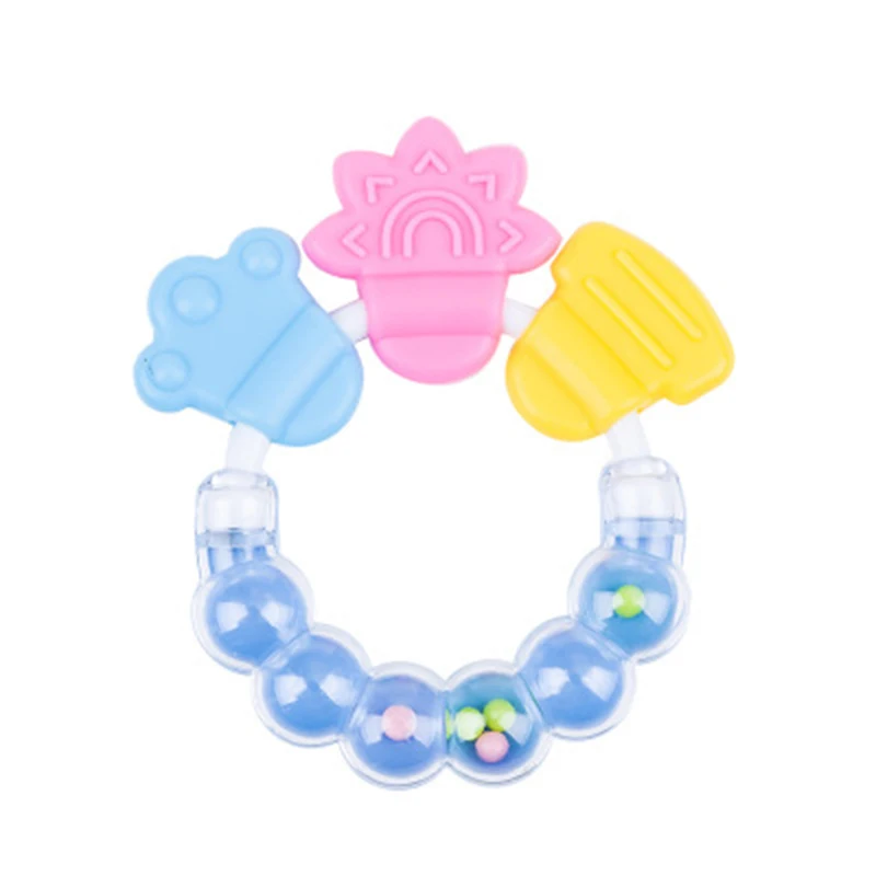 Baby Teether Molar Food-grade Silicone Toddler Dental Care Training Tooth Cute Bell Jingle Toy Infant Toothbrush Pacifier BB5073 (5)