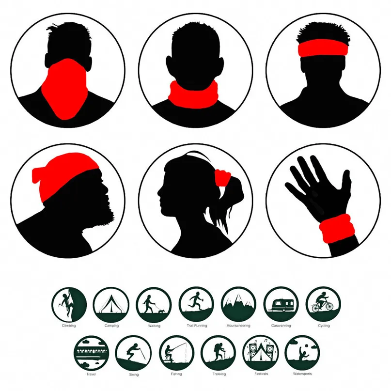 Men women outdoor Ski Cycling magic head scarf mask windproof sunscreen collar Neck Windproof Face Mask Headband #3J#F (19)
