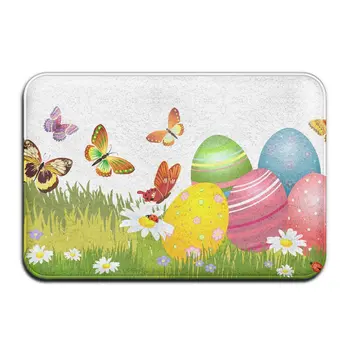 

Doormats Rug Holidays Easter Butterflies Comfy Anti-skid Living Dining Room Rug Bath Door Mat Inside Outside Mat Rug Pads
