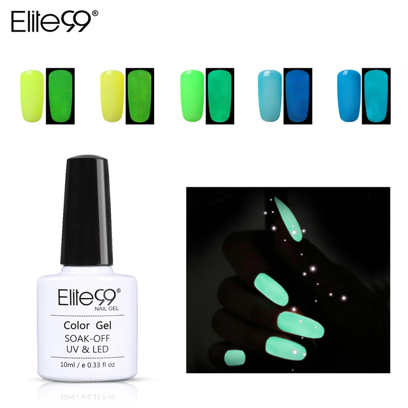 Elite99 1 шт. яркий лак для ногтей неоновый лак для ногтей, светящийся флуоресцентный лак для ногтей светится в темноте