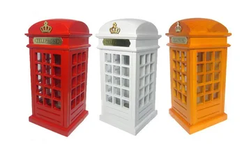 

Red British English London Telephone Booth Bank Coin Bank Saving Pot Piggy Bank