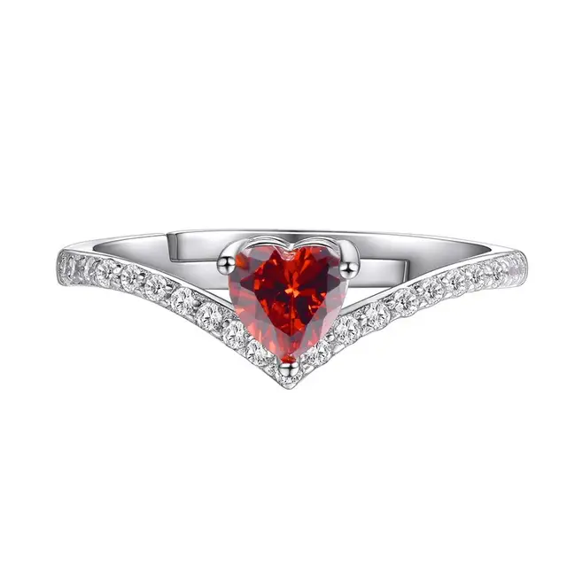 February Birthstone Ring 925 Sterling 