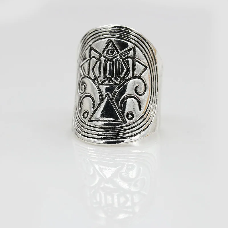 

4 Patterns Bohemia totem Figure Rings for Women Men Vintage Silver Golden Retro Boho Ring
