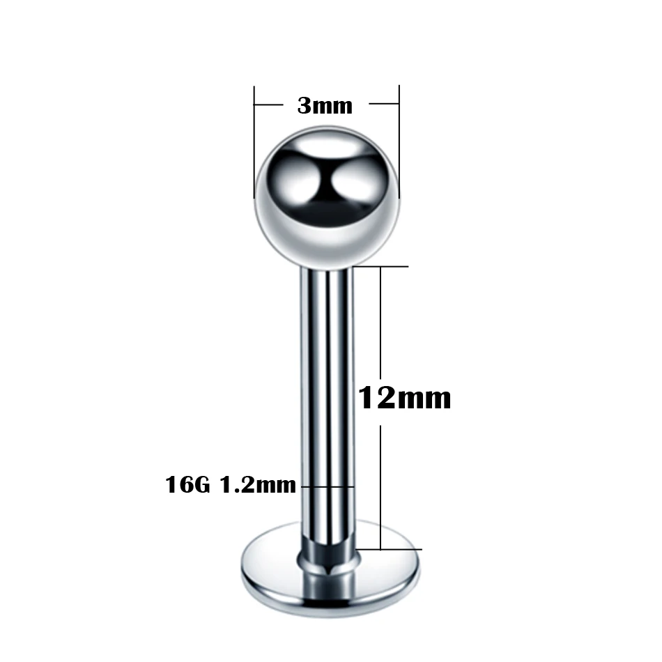 1 шт., 16 г, 14 г, титановый трагус, пирсинг, пирсинг, губы, кольца, пирсинг, ореха, ухо, пирсинг хряща, Лабрет, ювелирные изделия для тела - Окраска металла: T1104