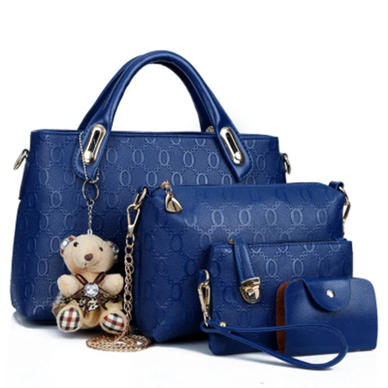 

4 Piece Fashion Women Bag 2019 High Quality Brand Handbag Casual Wild Shoulder Messenger Bag Women's Hand Bag Sac Demoda Bolsa