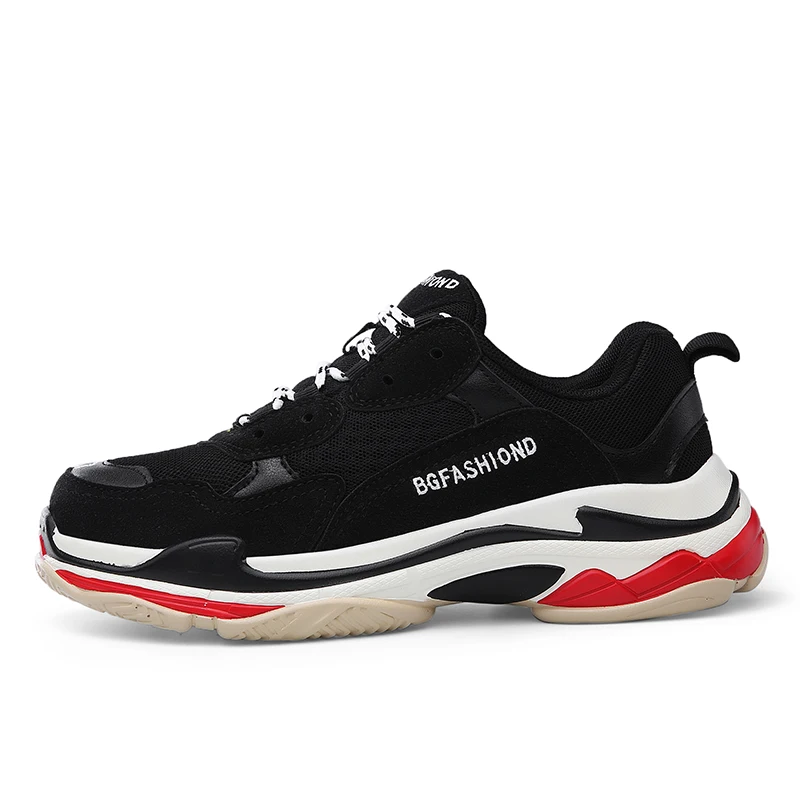AOJILONG кроссовки женские новые мужские кроссовки для бега дизайнерские дышащие Спортивные кроссовки мужские баскетбольные кроссовки zapatos de hombre - Цвет: Черный