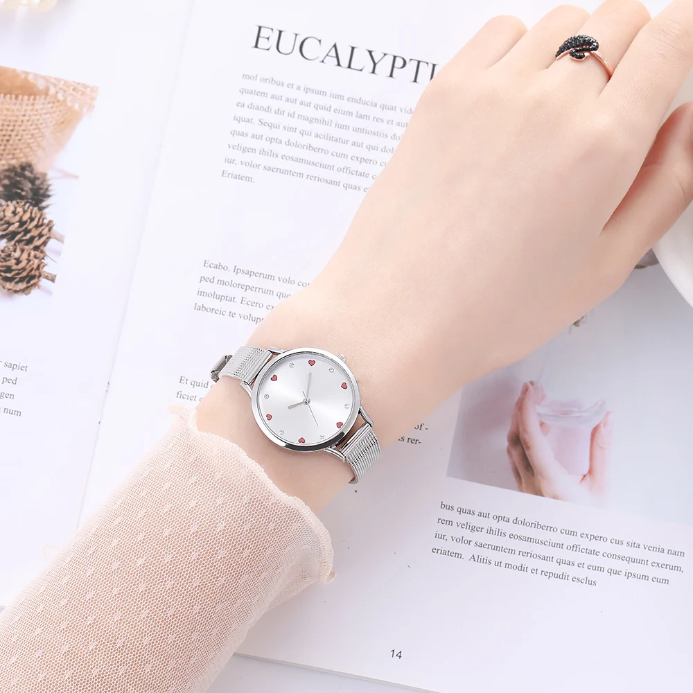 Популярные Роскошные ультра тонкие кварцевые часы из нержавеющей стали женские повседневные часы браслет часы женские для влюблённых женские часы подарок Reloj Mujer