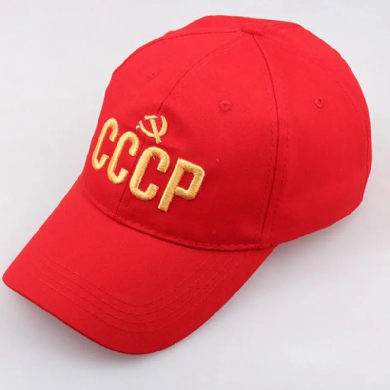 Новое поступление CCCP СССР русские кепки-бейсболки с вышитыми надписями унисекс черная красная хлопковая бейсболка с шляпа c вышивкой, для отца Прямая поставка
