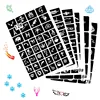 6 Sheet Body Art Tattoo Stencils Set Small Reusable Tattoo Stencil Sticker Fairy Animal Temporary Airbrush Tattoo Face Painting ► Photo 1/6