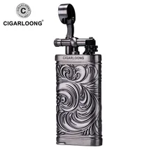 CIGARLOONG Cigar Lighter smoking pipe straight windproof lighter gift packaging potable vintage bronze CB-0506 moonlight sword creative windproof lighter bronze