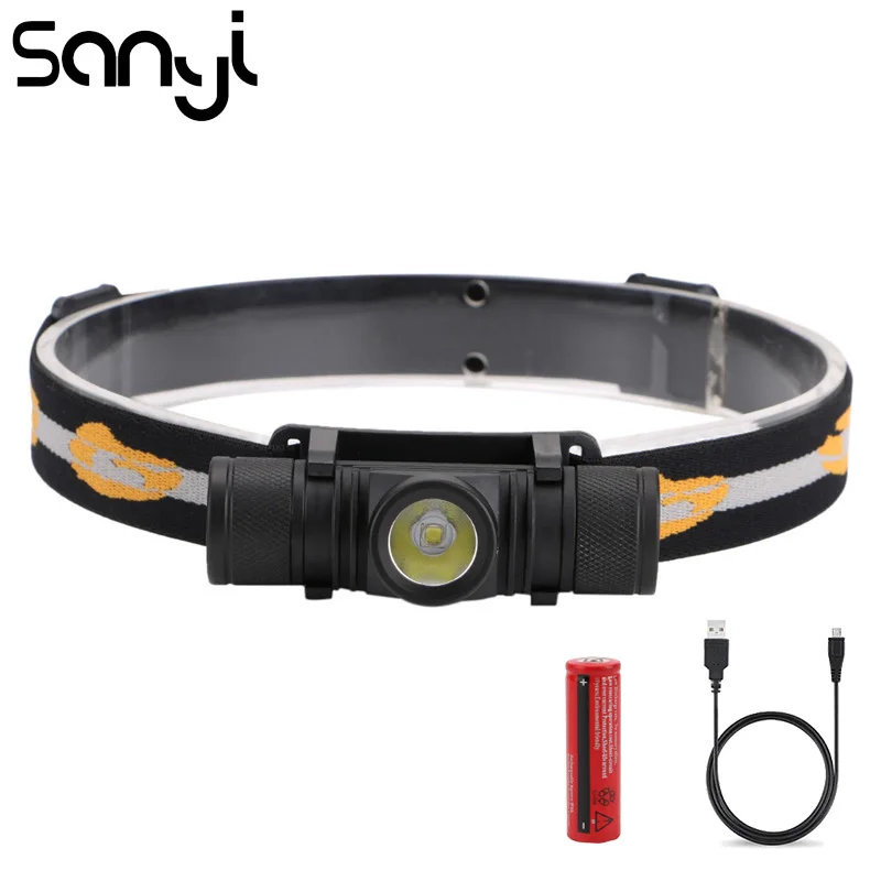 

SANYI Super bright 1*XML-L2 Headlight 3800 LM 6 Mode Headlamp Power by 18650 Battery Flashlight Forehead Camping Working Latern